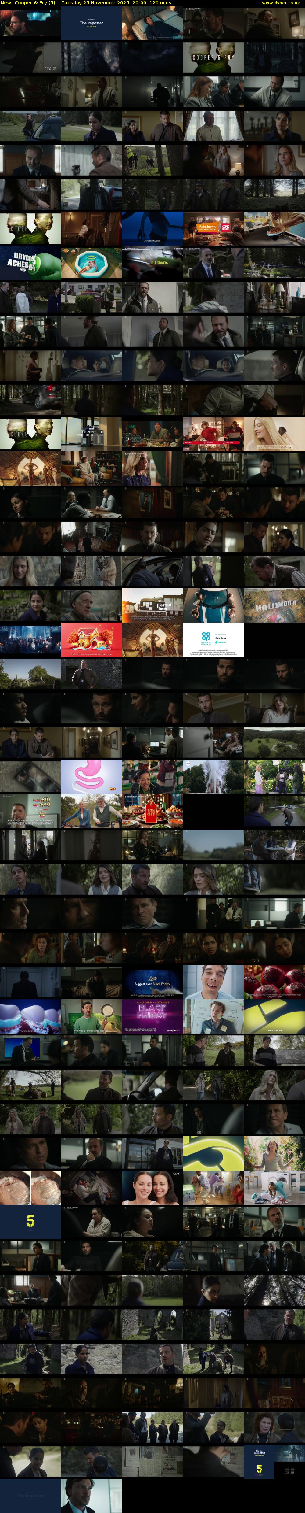 Cooper & Fry (5) Tuesday 25 November 2025 20:00 - 22:00