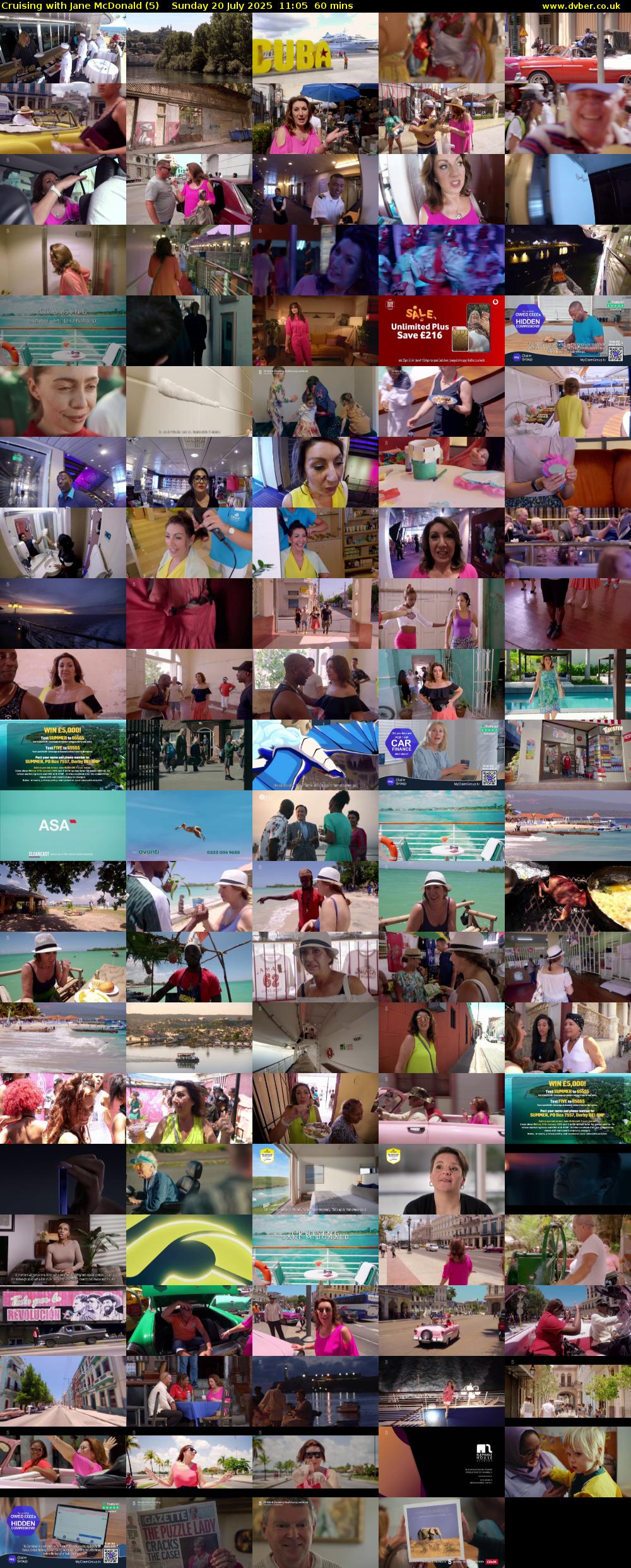 Cruising with Jane McDonald (5) Sunday 20 July 2025 11:05 - 12:05