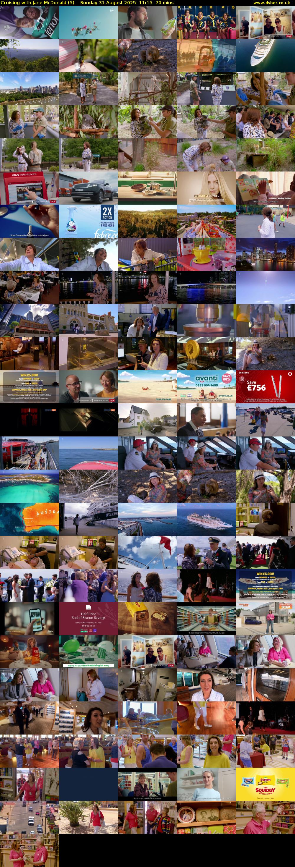 Cruising with Jane McDonald (5) Sunday 31 August 2025 11:15 - 12:25