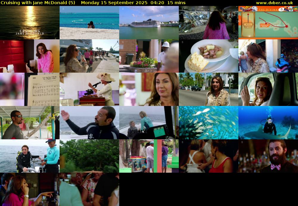 Cruising with Jane McDonald (5) Monday 15 September 2025 04:20 - 04:35