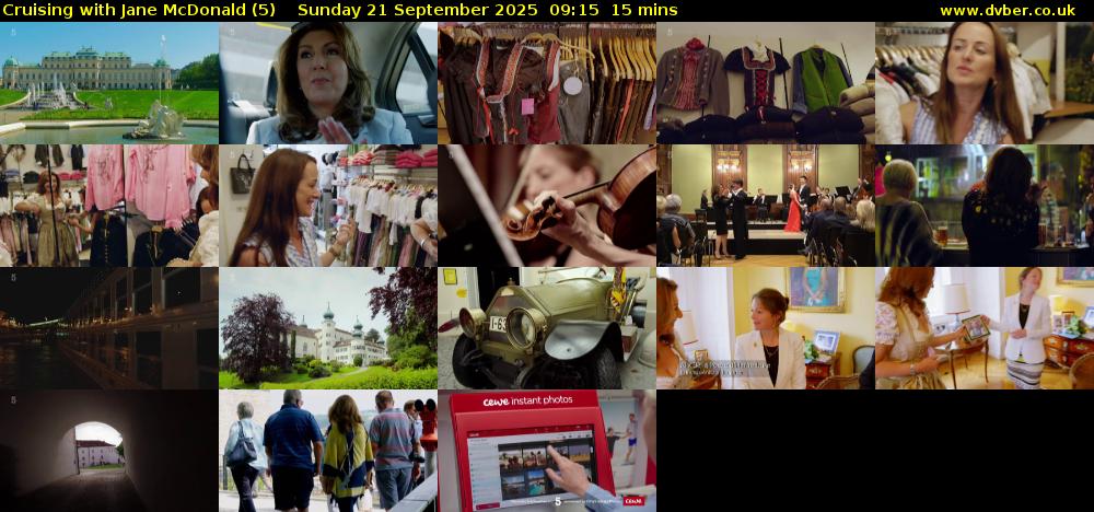 Cruising with Jane McDonald (5) Sunday 21 September 2025 09:15 - 09:30
