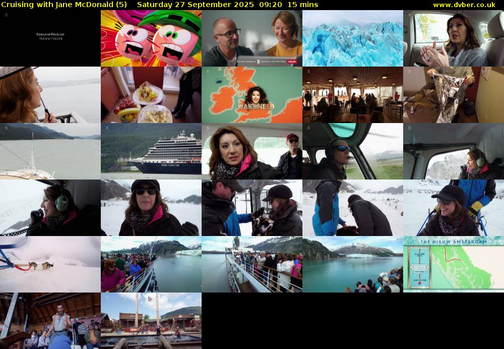 Cruising with Jane McDonald (5) Saturday 27 September 2025 09:20 - 09:35