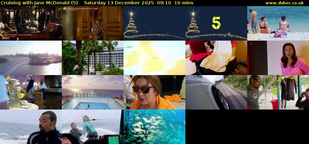 Cruising with Jane McDonald (5) Saturday 13 December 2025 09:10 - 09:20