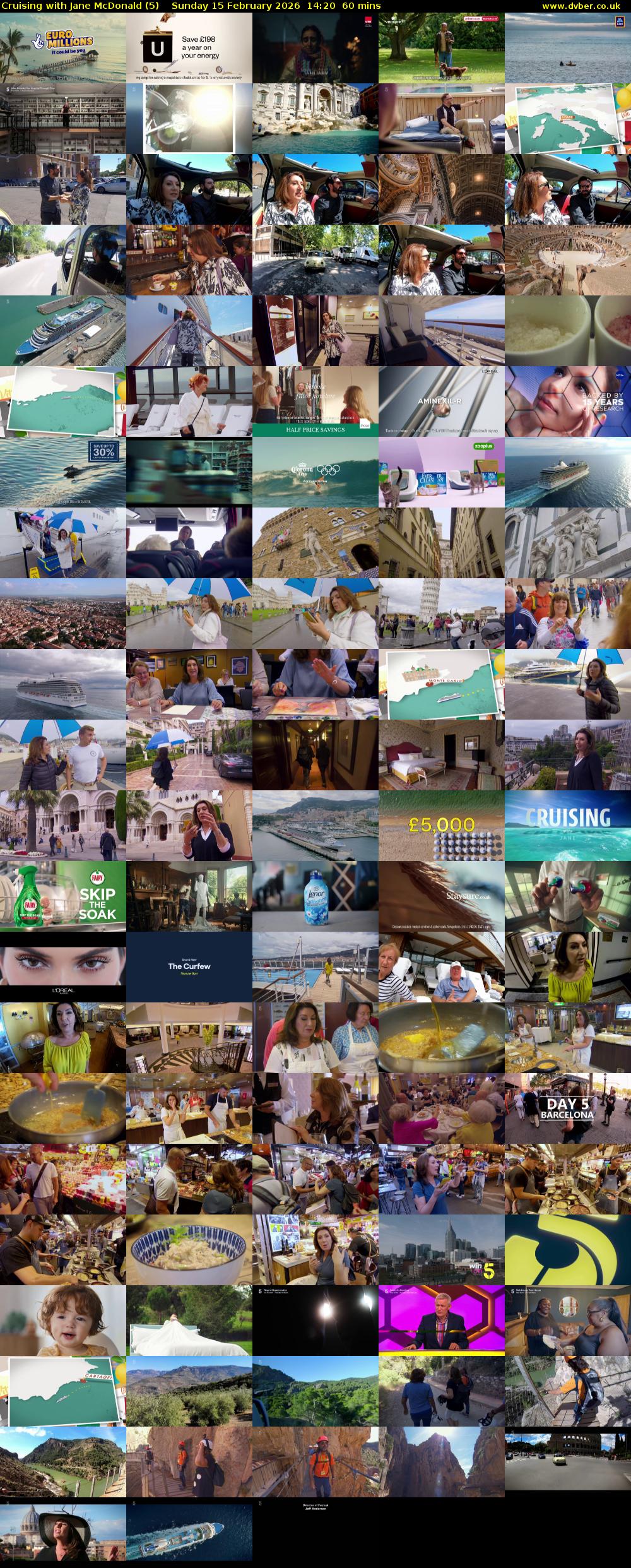 Cruising with Jane McDonald (5) Sunday 15 February 2026 14:20 - 15:20