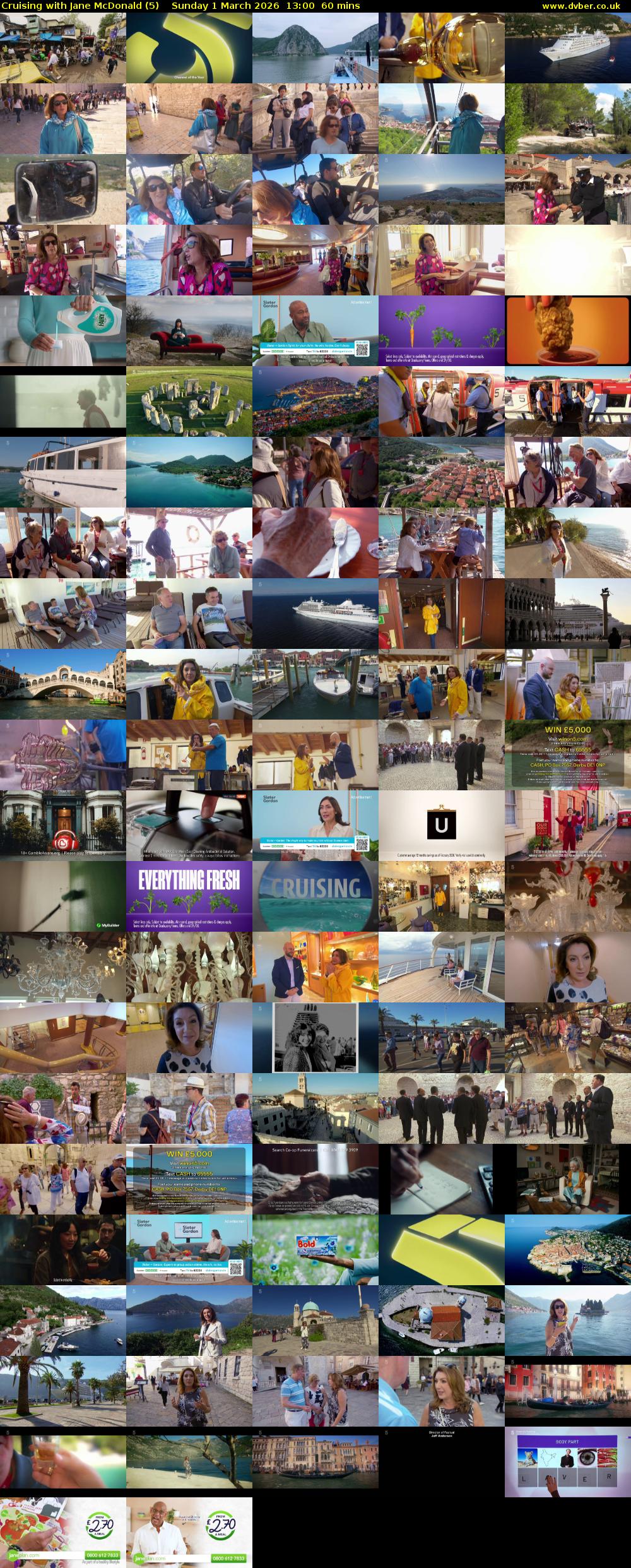 Cruising with Jane McDonald (5) Sunday 1 March 2026 13:00 - 14:00