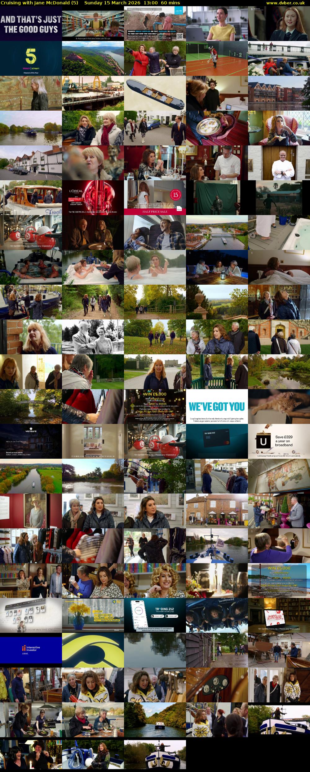 Cruising with Jane McDonald (5) Sunday 15 March 2026 13:00 - 14:00