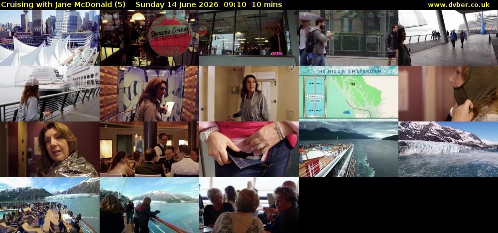 Cruising with Jane McDonald (5) Sunday 14 June 2026 09:10 - 09:20