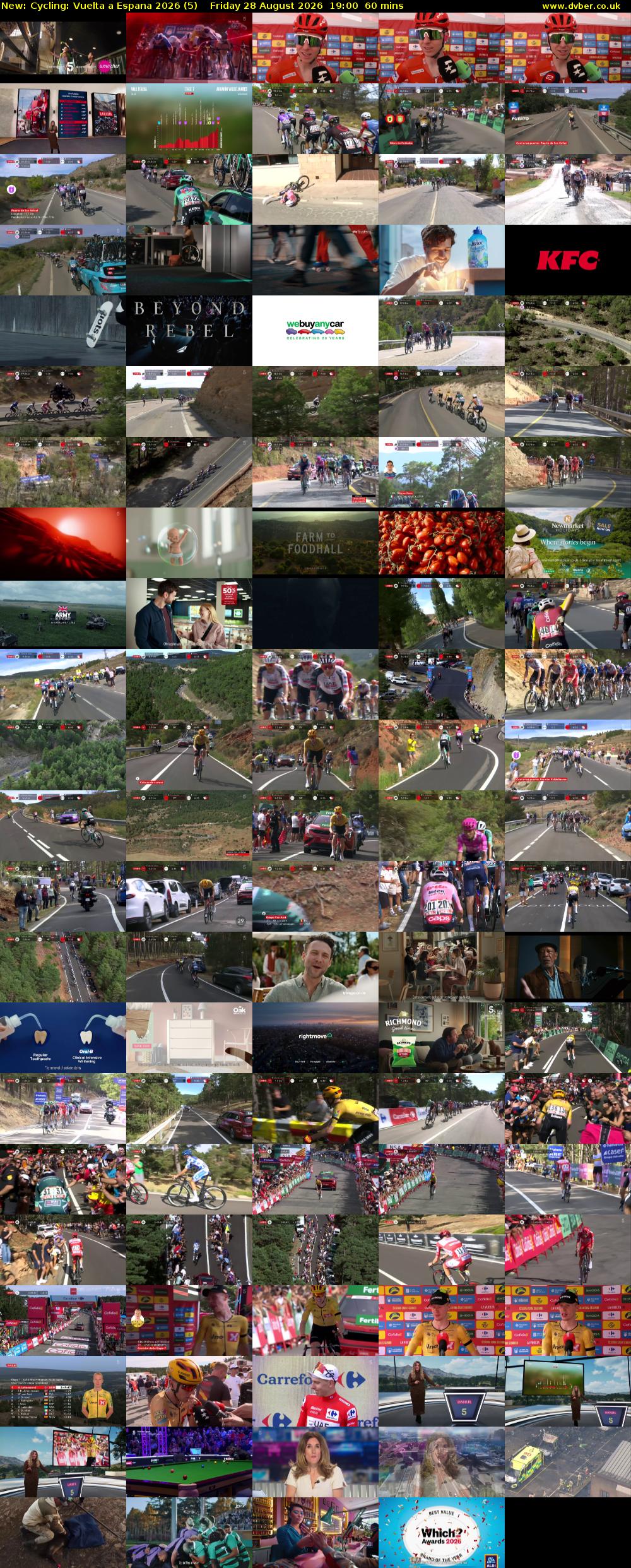 Cycling: Vuelta a Espana 2026 (5) Friday 28 August 2026 19:00 - 20:00