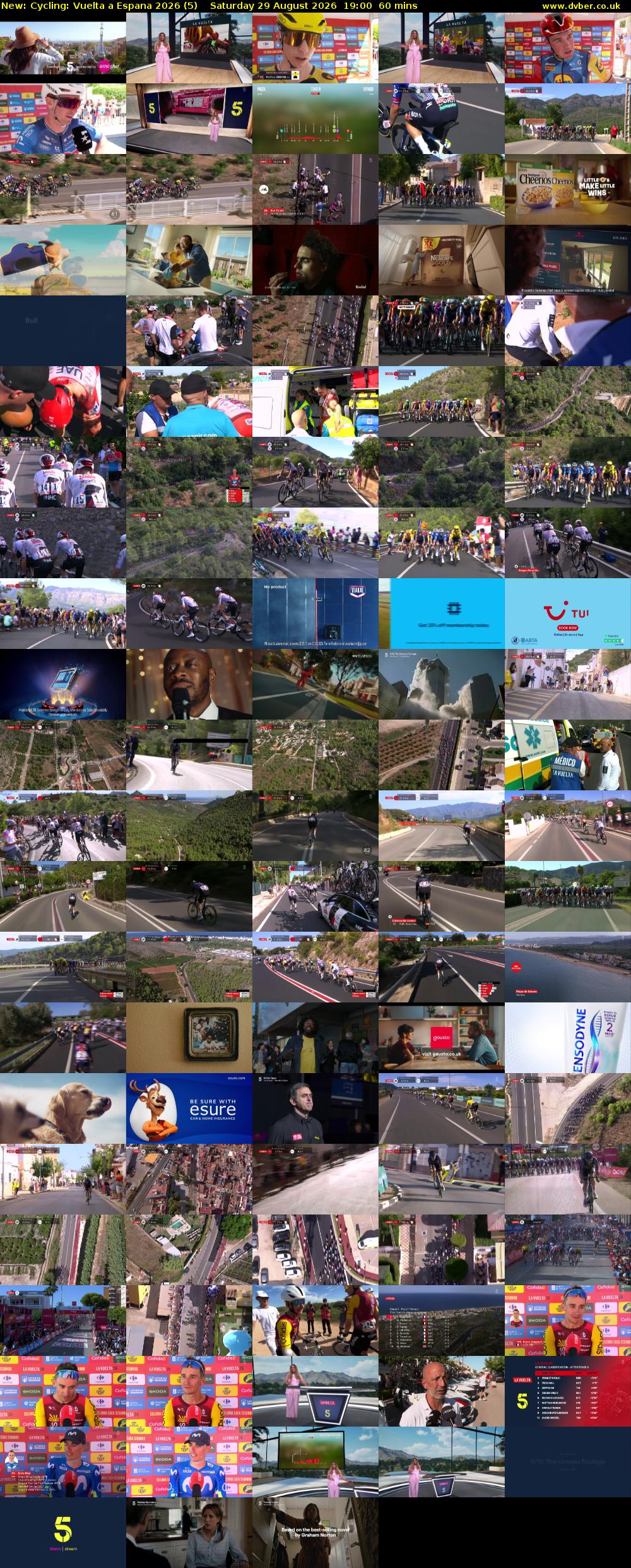 Cycling: Vuelta a Espana 2026 (5) Saturday 29 August 2026 19:00 - 20:00