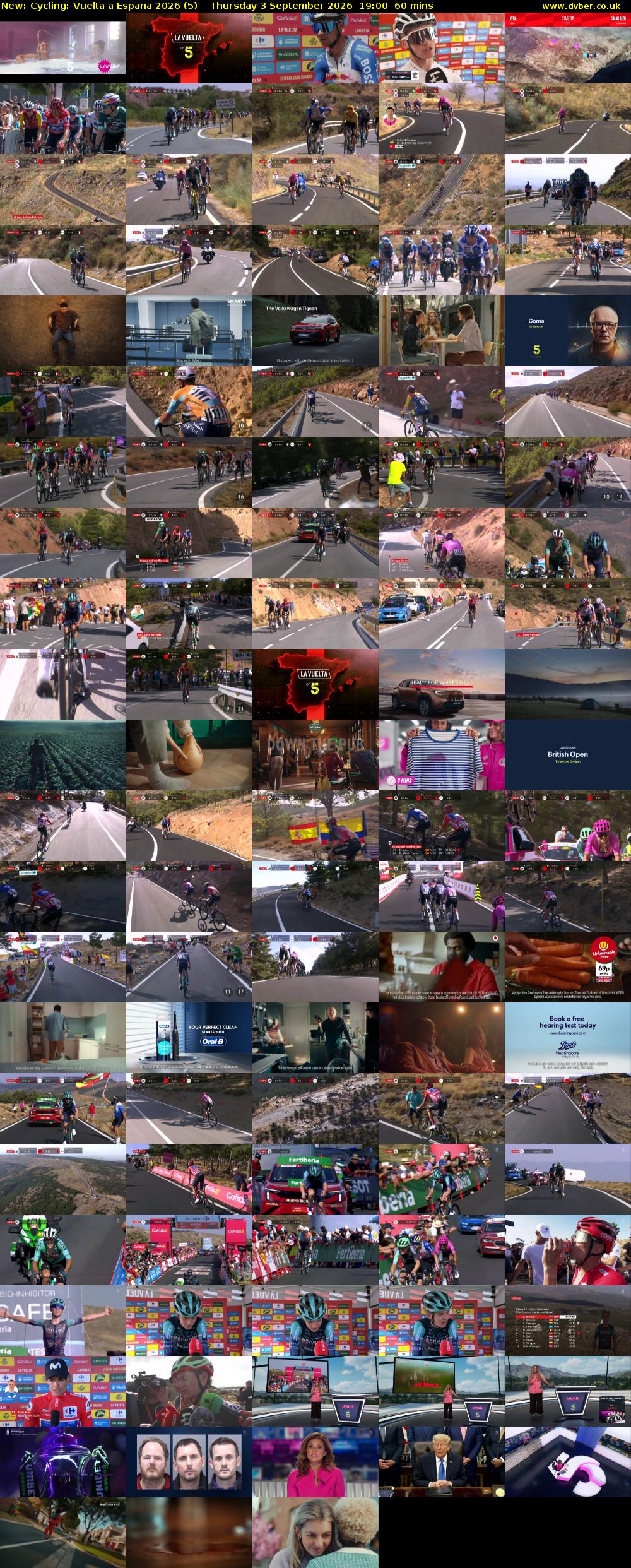 Cycling: Vuelta a Espana 2026 (5) Thursday 3 September 2026 19:00 - 20:00