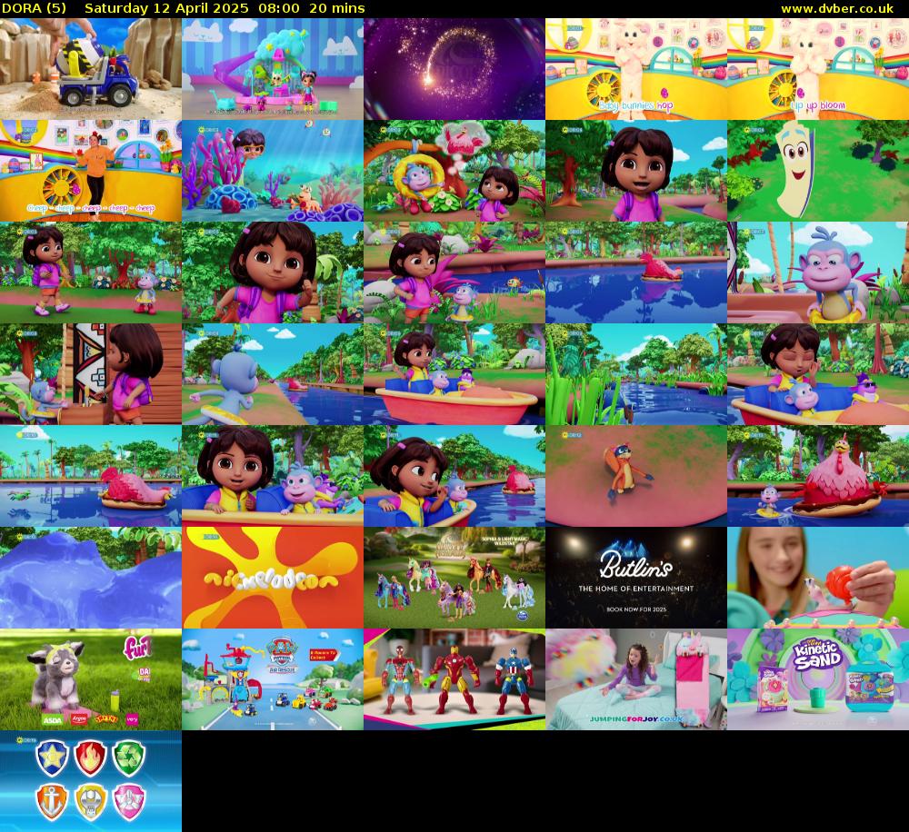 DORA (5) Saturday 12 April 2025 08:00 - 08:20