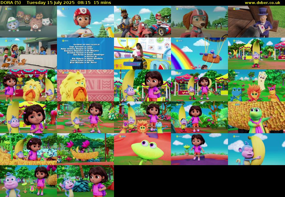 DORA (5) Tuesday 15 July 2025 08:15 - 08:30