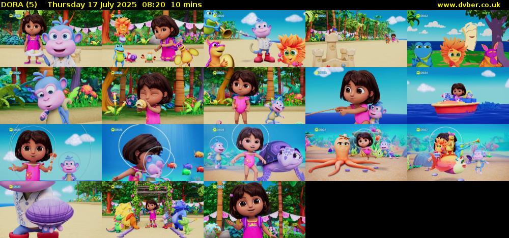 DORA (5) Thursday 17 July 2025 08:20 - 08:30