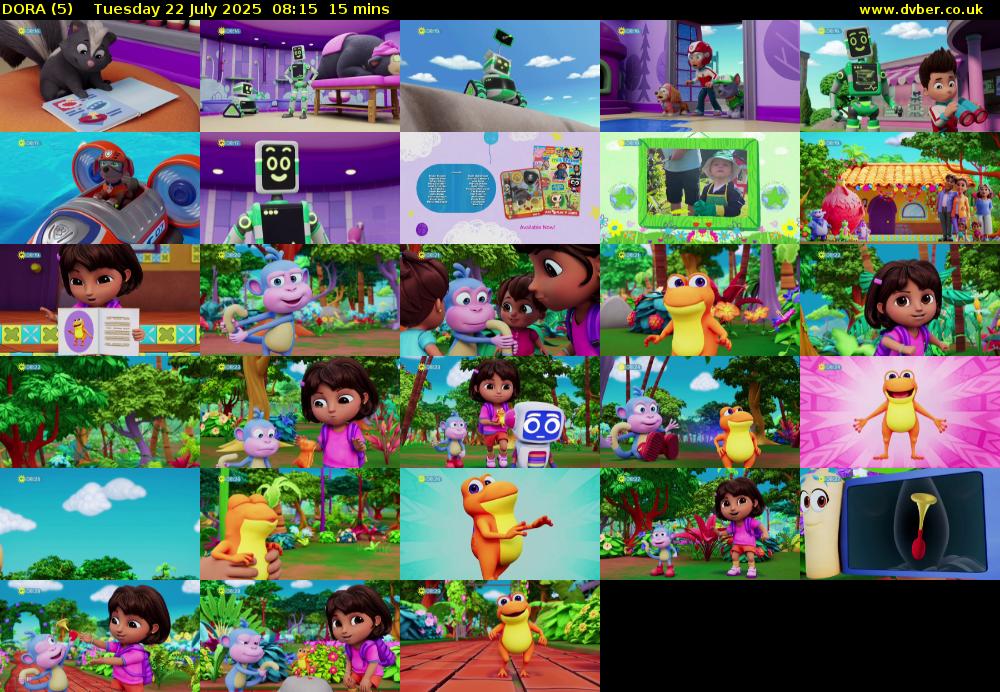 DORA (5) Tuesday 22 July 2025 08:15 - 08:30