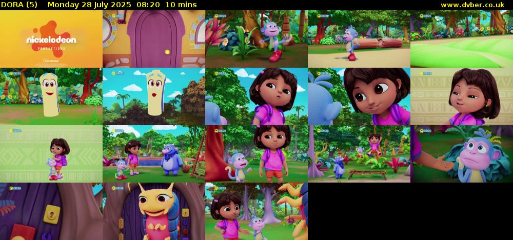 DORA (5) Monday 28 July 2025 08:20 - 08:30