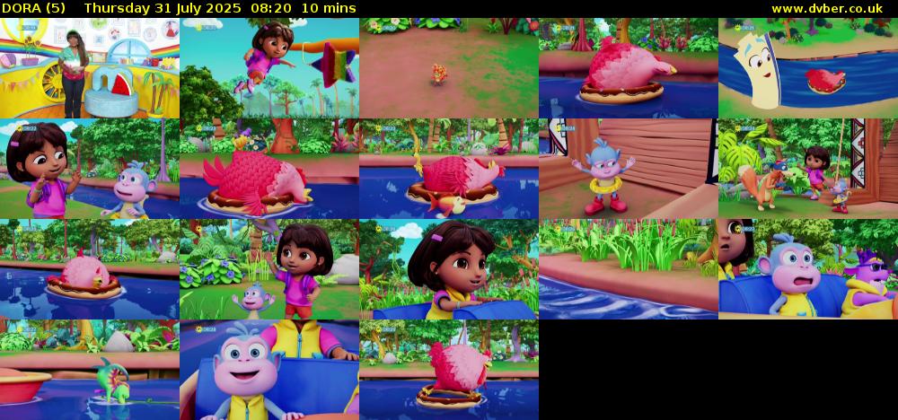 DORA (5) Thursday 31 July 2025 08:20 - 08:30