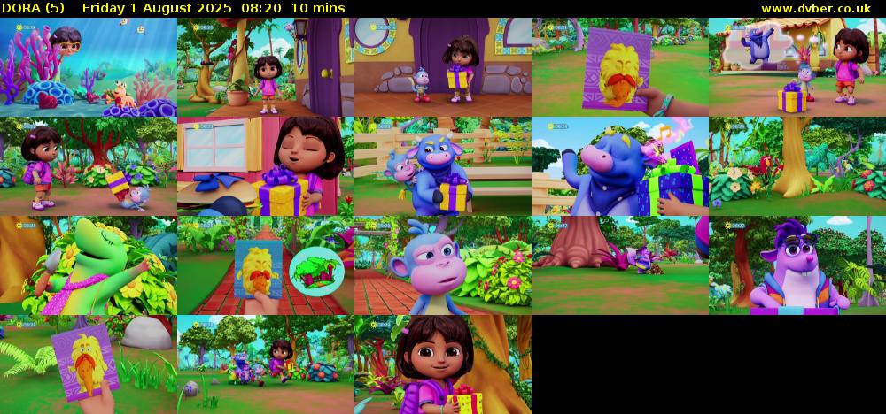 DORA (5) Friday 1 August 2025 08:20 - 08:30