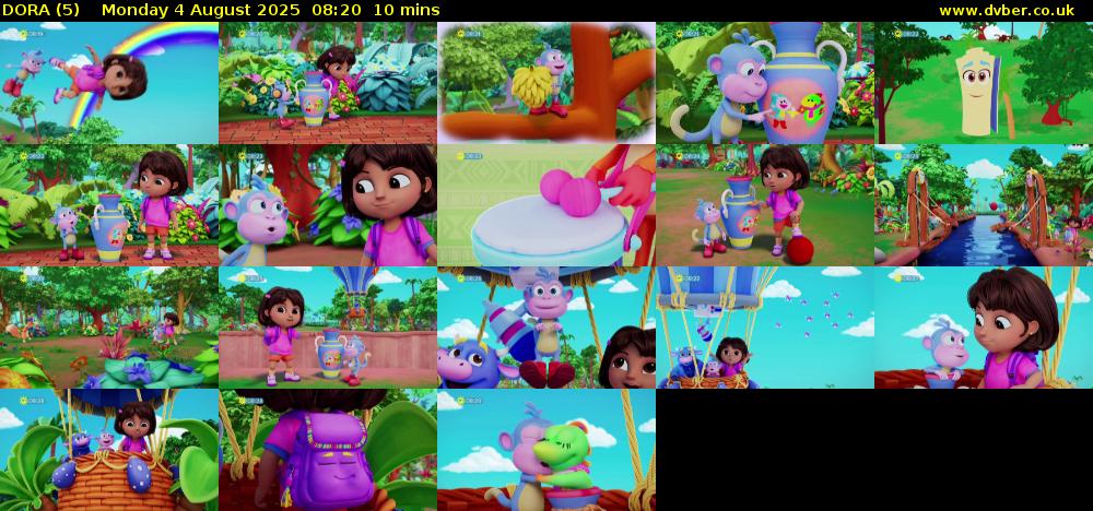 DORA (5) Monday 4 August 2025 08:20 - 08:30