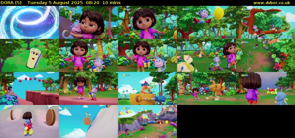 DORA (5) Tuesday 5 August 2025 08:20 - 08:30