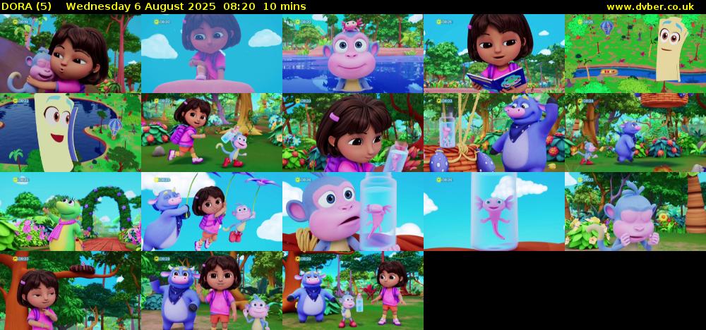 DORA (5) Wednesday 6 August 2025 08:20 - 08:30