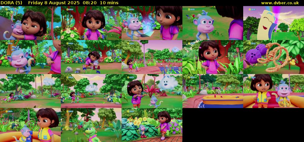 DORA (5) Friday 8 August 2025 08:20 - 08:30