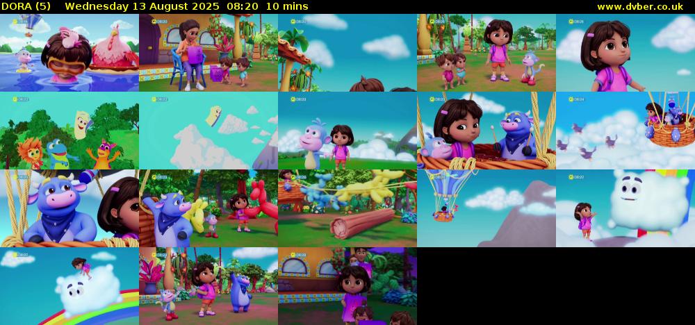 DORA (5) Wednesday 13 August 2025 08:20 - 08:30