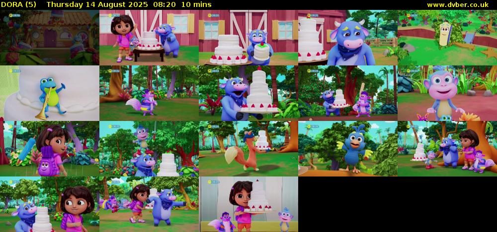 DORA (5) Thursday 14 August 2025 08:20 - 08:30