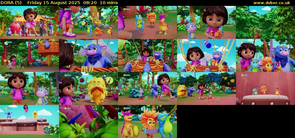 DORA (5) Friday 15 August 2025 08:20 - 08:30