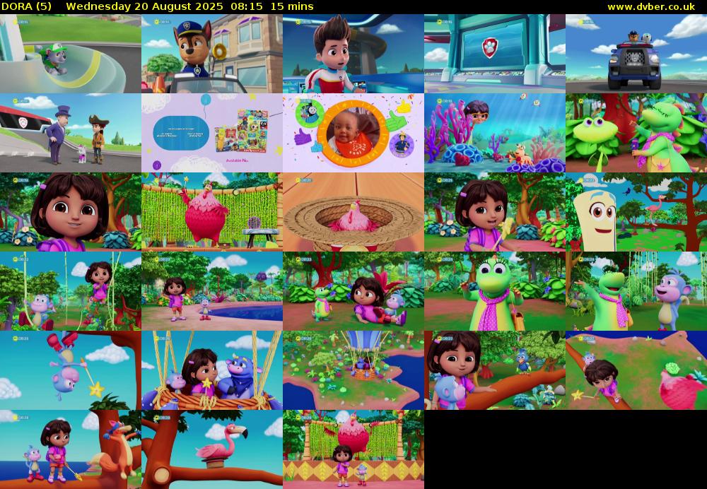 DORA (5) Wednesday 20 August 2025 08:15 - 08:30