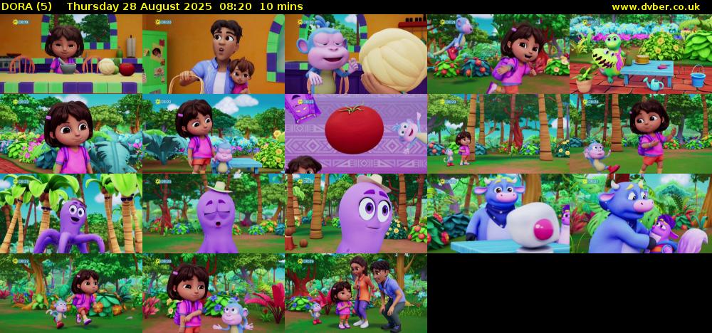 DORA (5) Thursday 28 August 2025 08:20 - 08:30