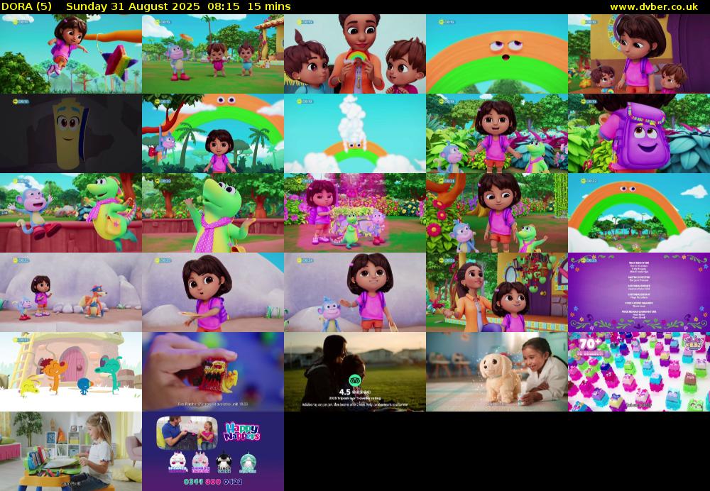 DORA (5) Sunday 31 August 2025 08:15 - 08:30