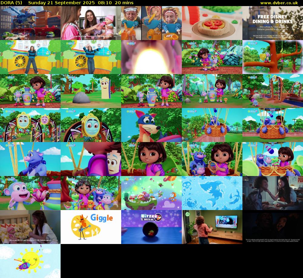 DORA (5) Sunday 21 September 2025 08:10 - 08:30