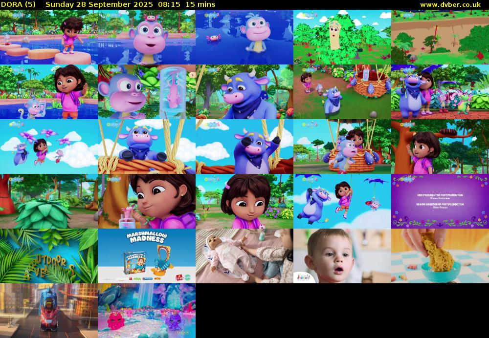 DORA (5) Sunday 28 September 2025 08:15 - 08:30