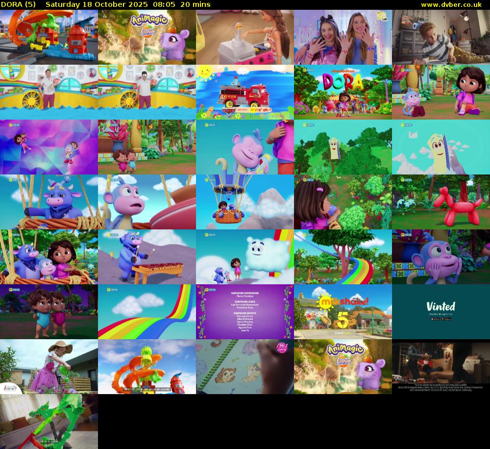 DORA (5) Saturday 18 October 2025 08:05 - 08:25