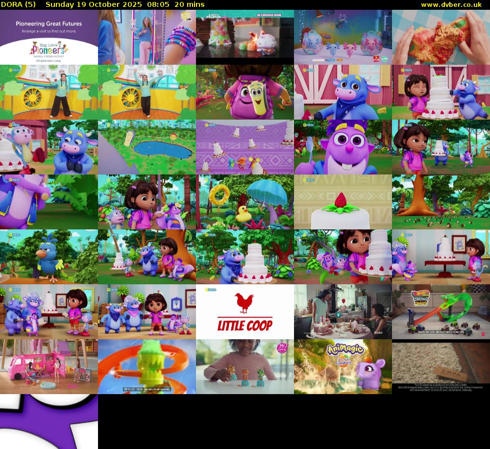 DORA (5) Sunday 19 October 2025 08:05 - 08:25