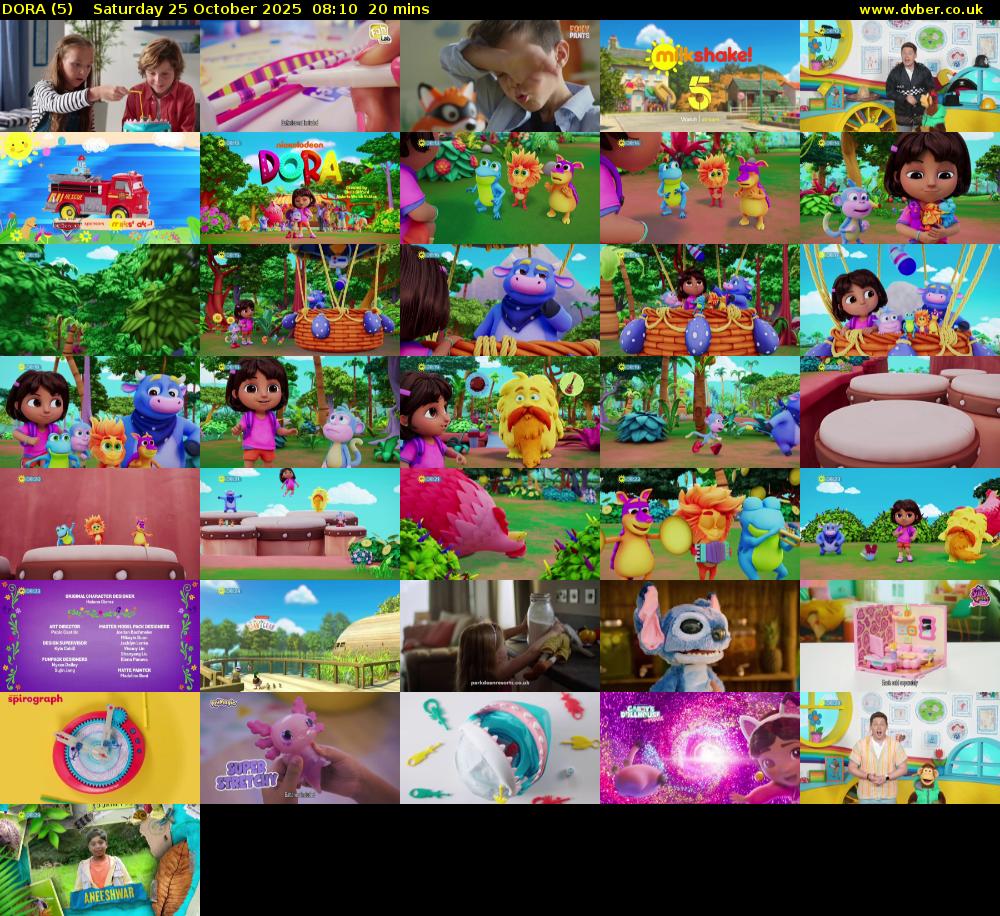 DORA (5) Saturday 25 October 2025 08:10 - 08:30