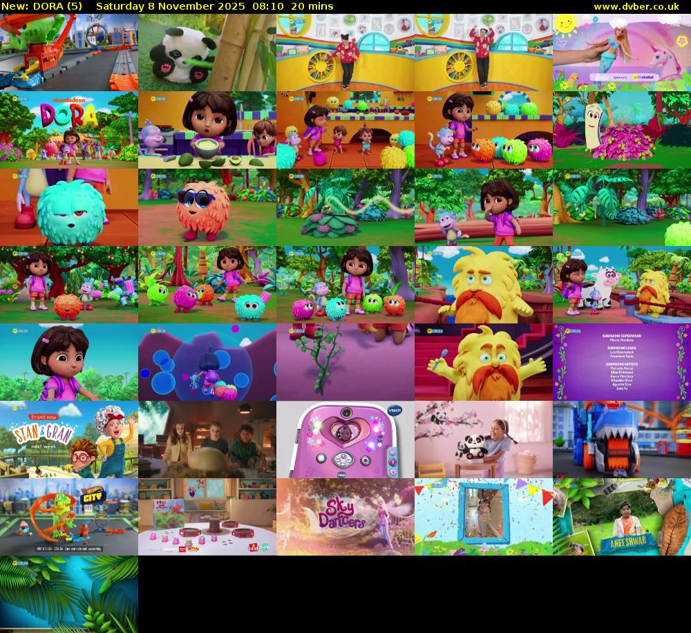 DORA (5) Saturday 8 November 2025 08:10 - 08:30