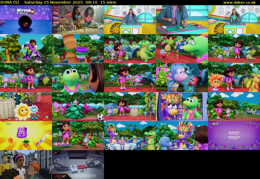 DORA (5) Saturday 15 November 2025 08:10 - 08:25