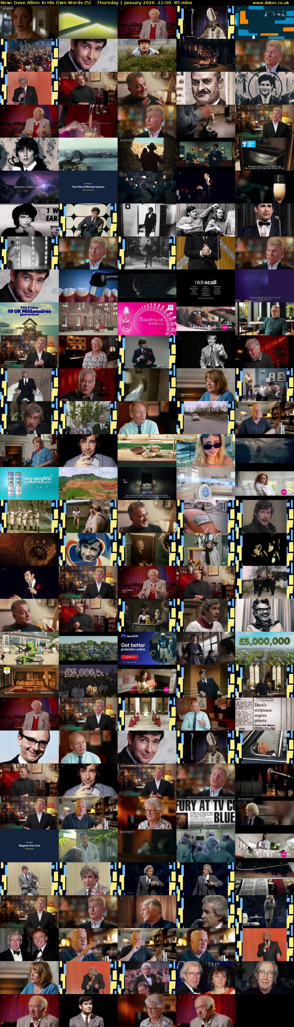 Dave Allen: In His Own Words (5) Thursday 1 January 2026 21:00 - 22:25