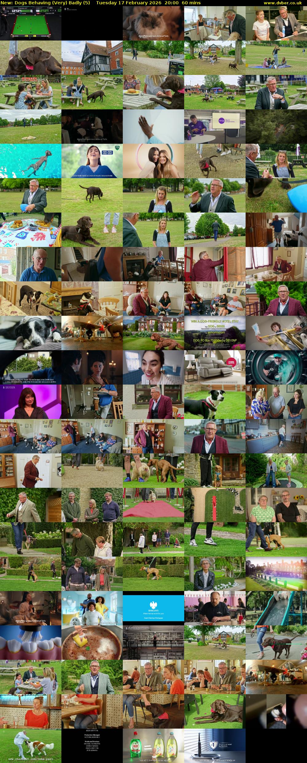 Dogs Behaving (Very) Badly (5) Tuesday 17 February 2026 20:00 - 21:00