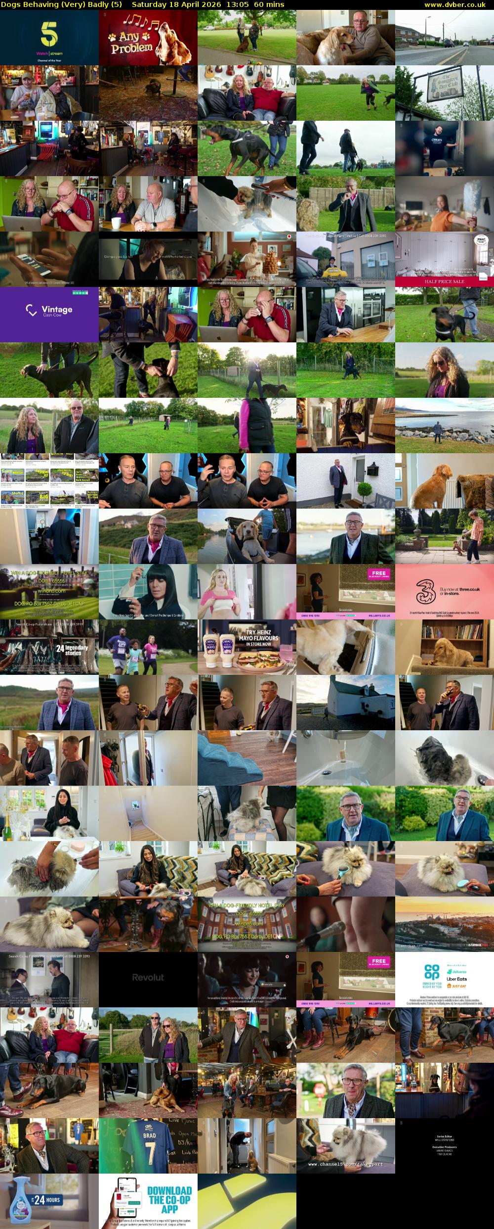 Dogs Behaving (Very) Badly (5) Saturday 18 April 2026 13:05 - 14:05