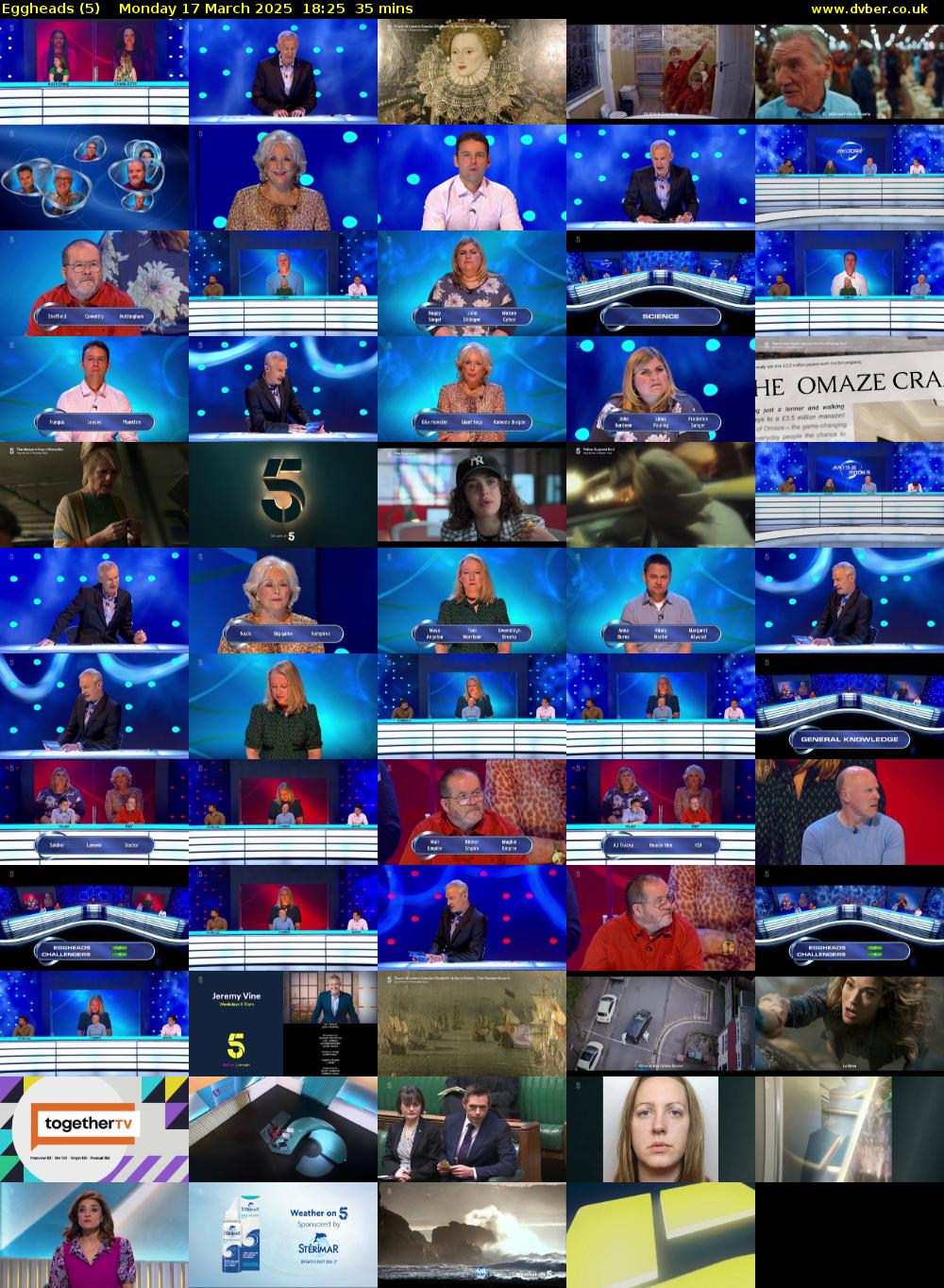 Eggheads (5) Monday 17 March 2025 18:25 - 19:00