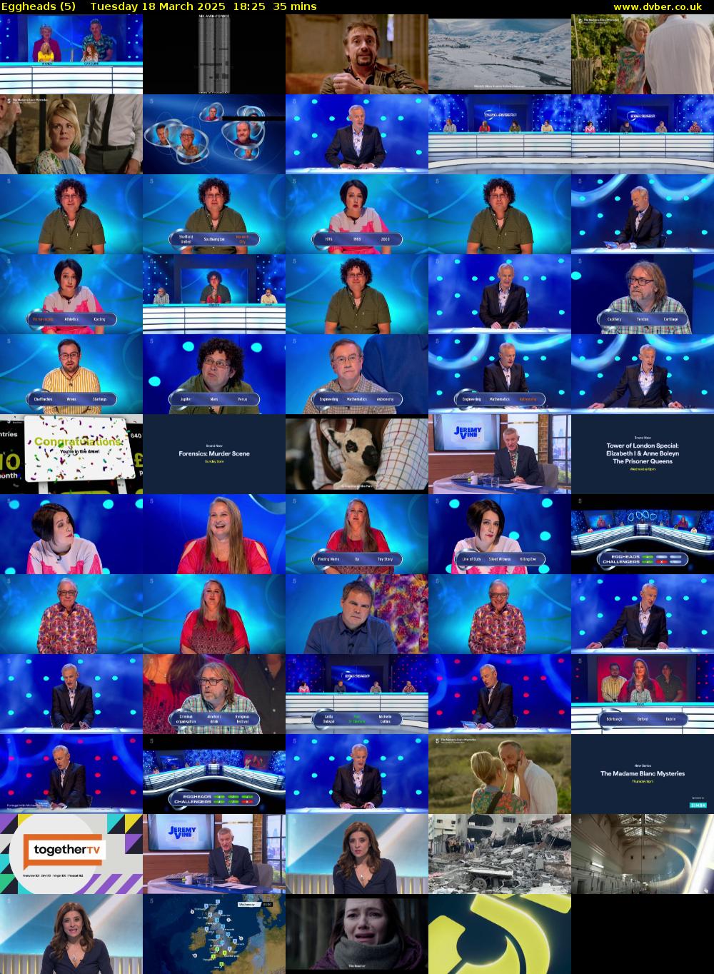 Eggheads (5) Tuesday 18 March 2025 18:25 - 19:00
