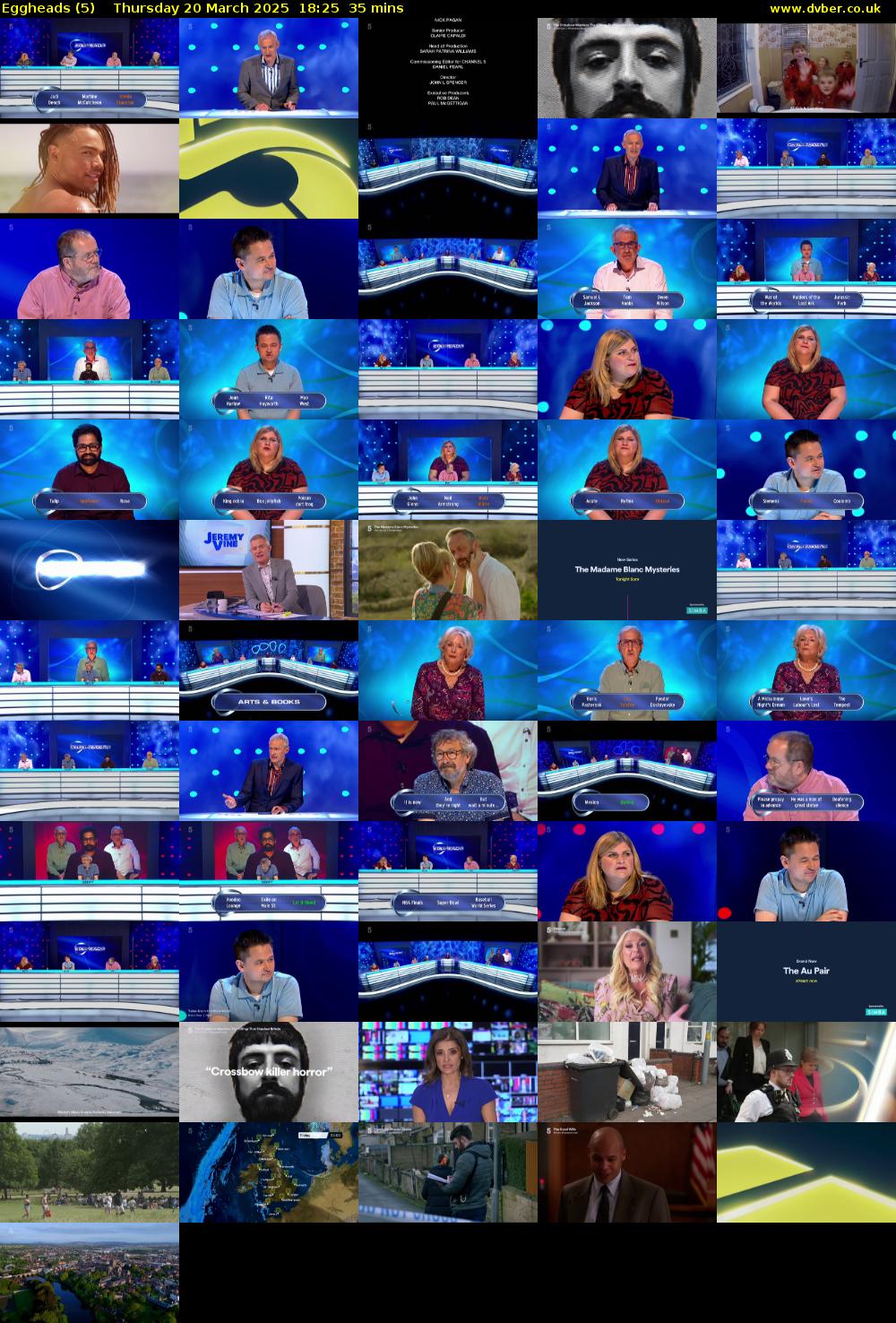 Eggheads (5) Thursday 20 March 2025 18:25 - 19:00