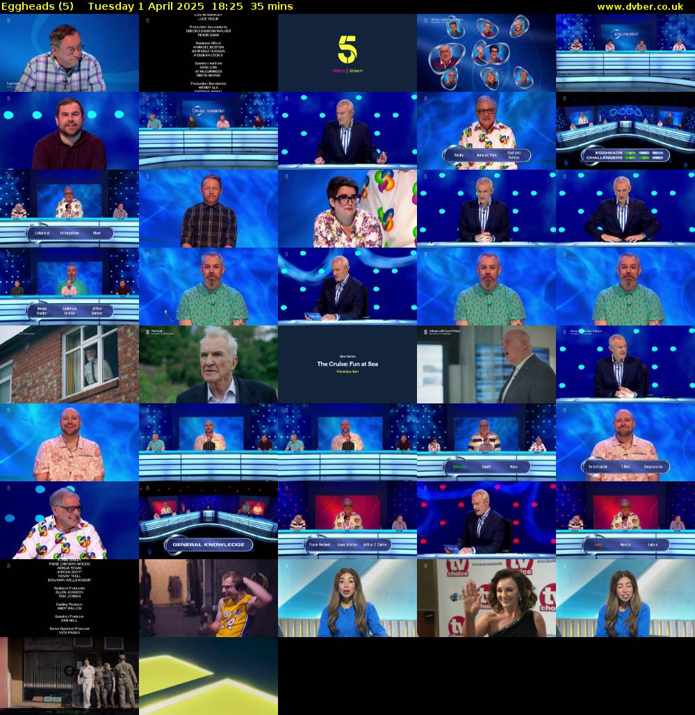 Eggheads (5) Tuesday 1 April 2025 18:25 - 19:00