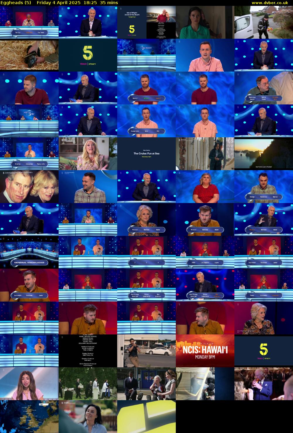 Eggheads (5) Friday 4 April 2025 18:25 - 19:00