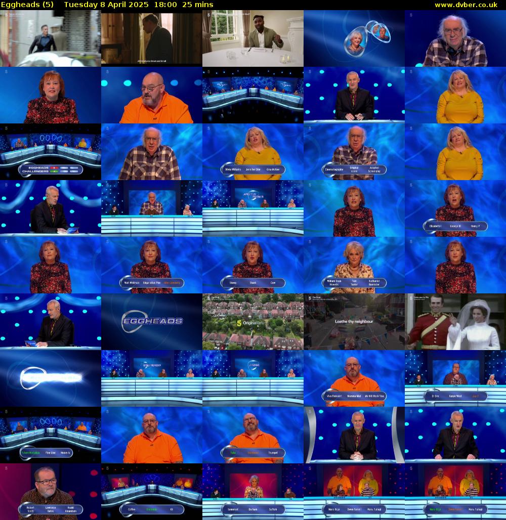 Eggheads (5) Tuesday 8 April 2025 18:00 - 18:25