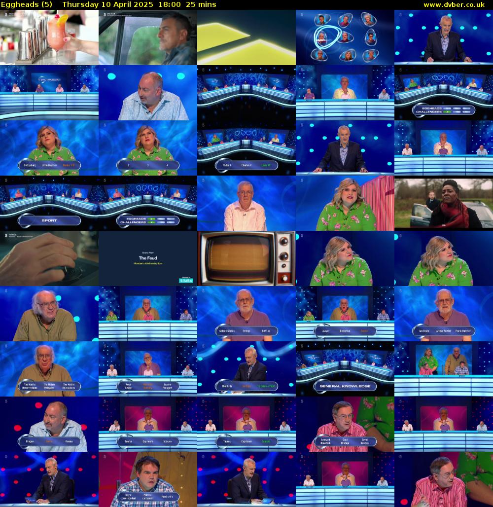 Eggheads (5) Thursday 10 April 2025 18:00 - 18:25