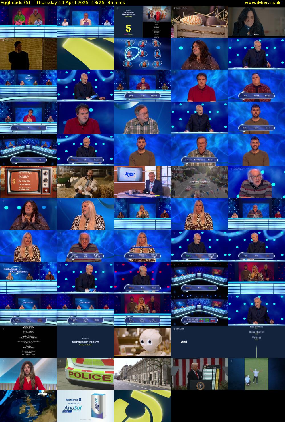 Eggheads (5) Thursday 10 April 2025 18:25 - 19:00