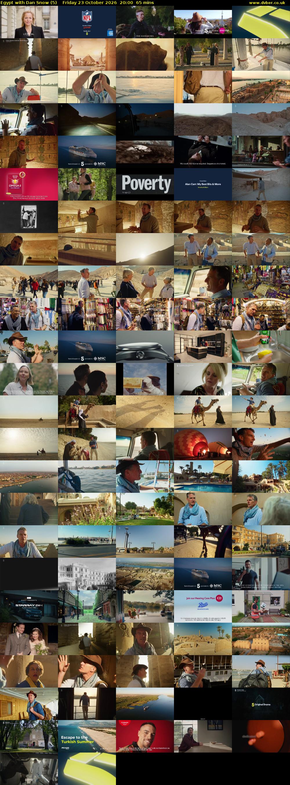 Egypt with Dan Snow (5) Friday 23 October 2026 20:00 - 21:05